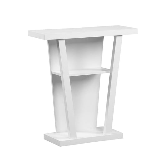 White Finish Hollow Core Accent Table By Homeroots - 332875 | Console Tables | Modishstore