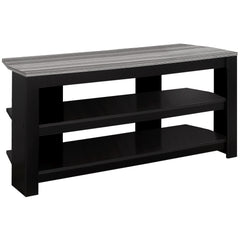 Black Grey Particle Board Laminate TV Stand By Homeroots