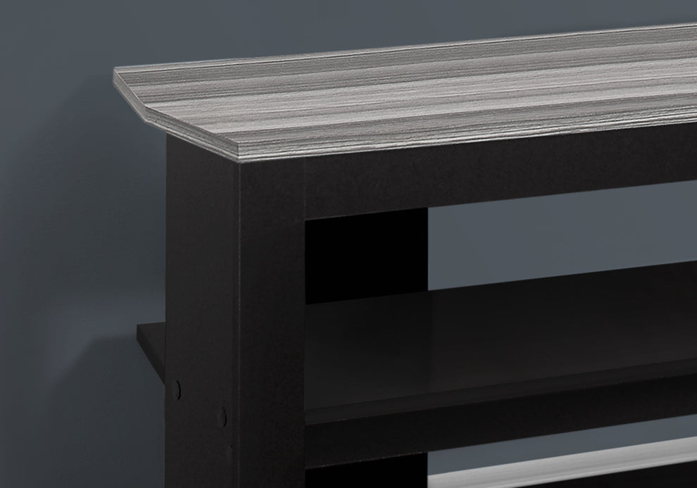 Black Grey Particle Board Laminate TV Stand By Homeroots | TV Stands | Modishstore - 2