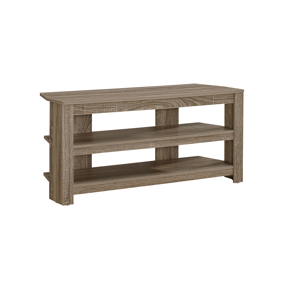 15.5" X 42" X 19.75" Dark Taupe Particle Board Laminate TV Stand By Homeroots | TV Stands | Modishstore