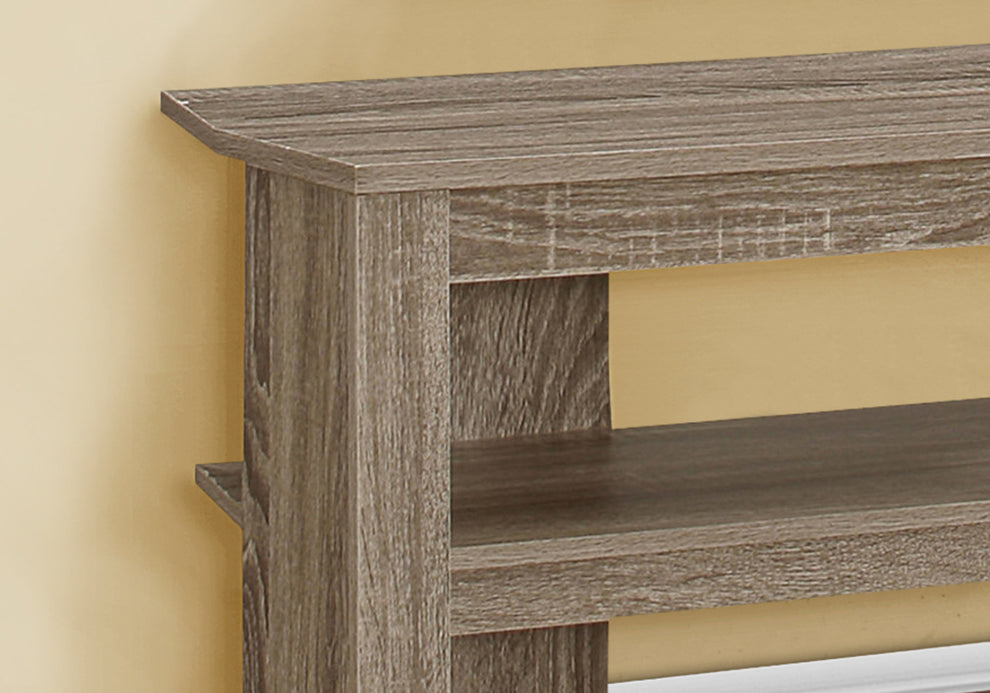 15.5" X 42" X 19.75" Dark Taupe Particle Board Laminate TV Stand By Homeroots | TV Stands | Modishstore - 2