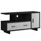 23.75" Black And Grey Particle Board Laminate And Mdf TV Stand With Storage By Homeroots