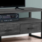 21.75" Black Particle Board Hollow Core & Black Metal TV Stand with 3 Drawers By Homeroots | TV Stands | Modishstore - 3