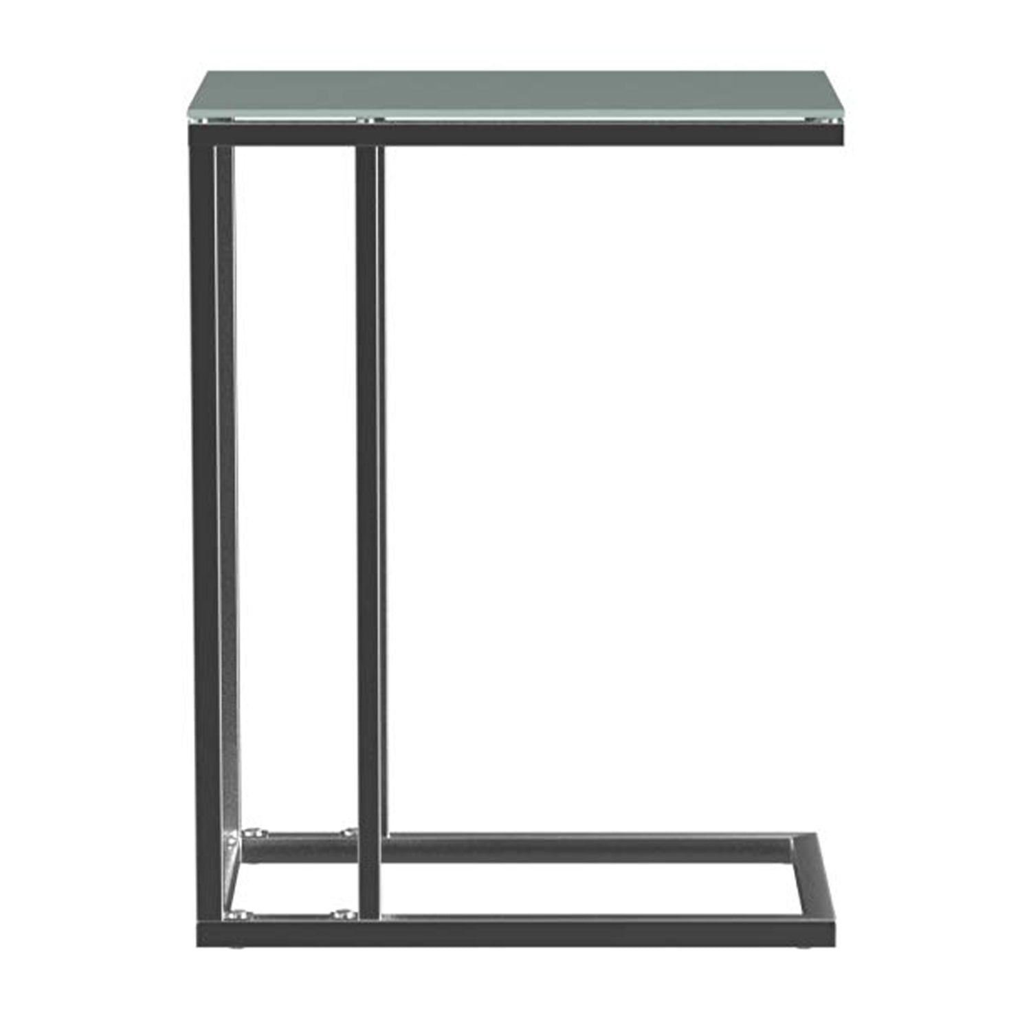 Chrome Metal Tempered Glass Accent Table By Homeroots | Accent Tables | Modishstore - 5