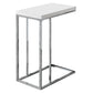 White Particle Board Metal Accent Table By Homeroots - 332974 | Accent Tables | Modishstore