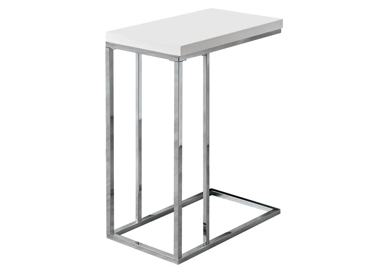 White Particle Board Metal Accent Table By Homeroots - 332974 | Accent Tables | Modishstore
