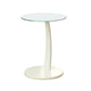WhiteClear Particle Board Tempered Glass Accent Table By Homeroots | Accent Tables | Modishstore