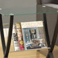 CappuccinoClear Metal Particle Board Accent Table By Homeroots | Accent Tables | Modishstore - 2