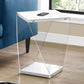 White Clear Acrylic Glass Accent Table By Homeroots | Accent Tables | Modishstore - 2