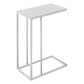 White Metal Tempered Glass Accent Table By Homeroots | Accent Tables | Modishstore