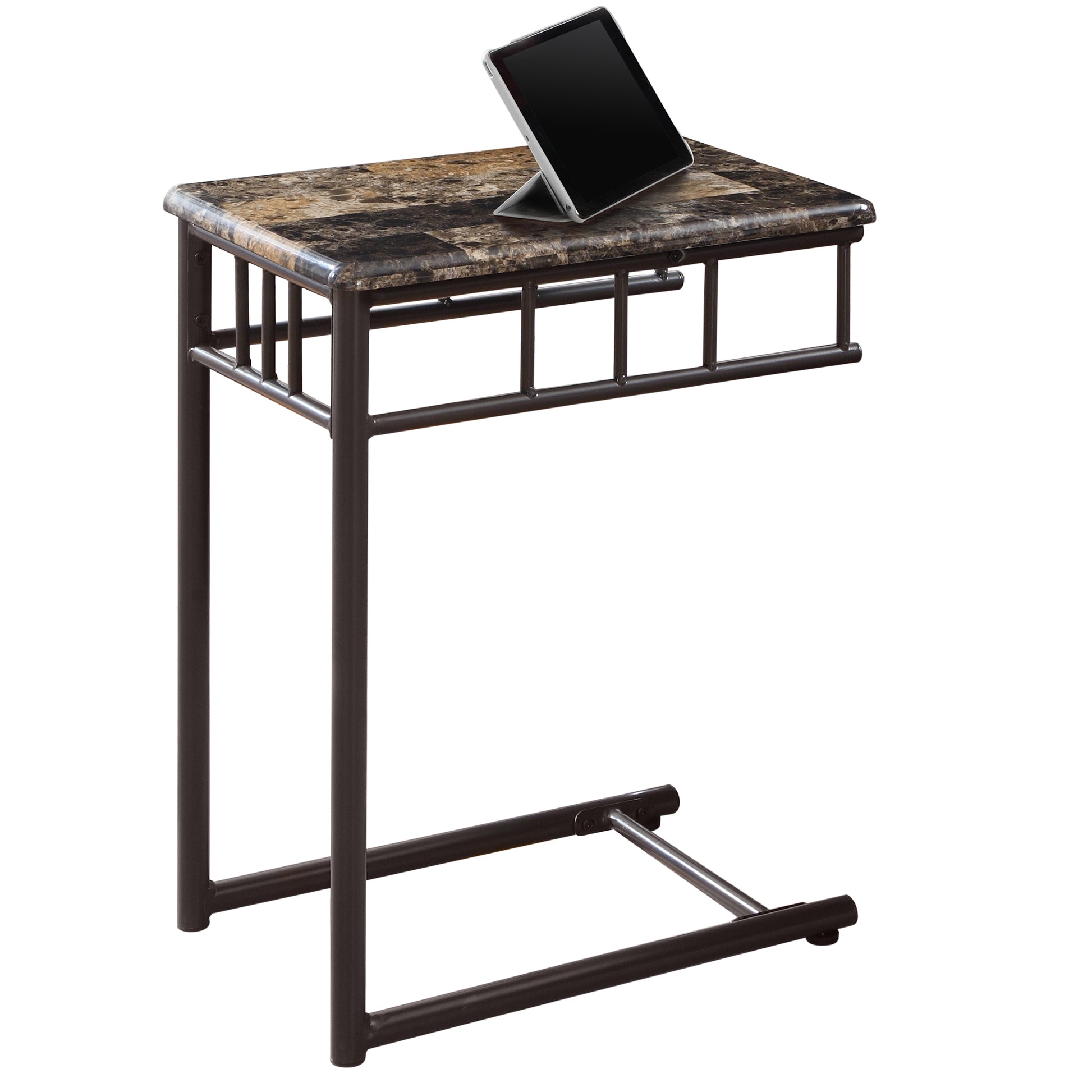 Cappuccino Brown Mdf Metal Accent Table By Homeroots | Accent Tables | Modishstore