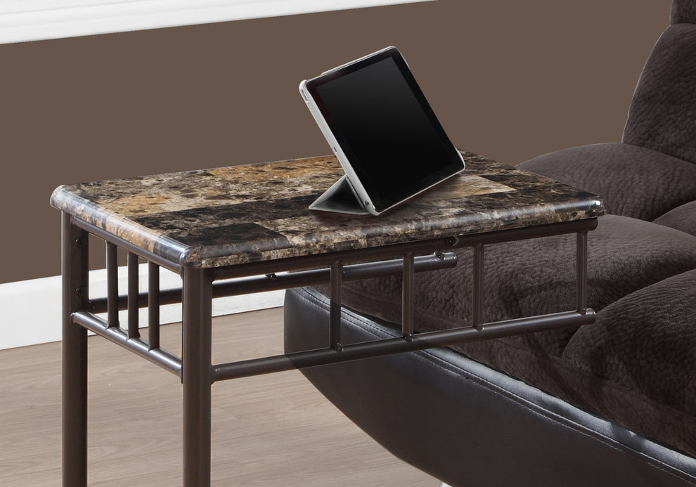 Cappuccino Brown Mdf Metal Accent Table By Homeroots | Accent Tables | Modishstore - 2