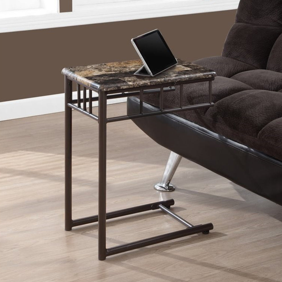 Cappuccino Brown Mdf Metal Accent Table By Homeroots | Accent Tables | Modishstore - 5