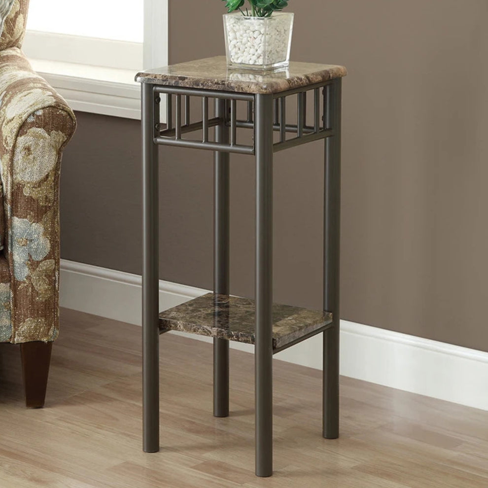 Cappuccino Mdf Metal Accent Table By Homeroots | Accent Tables | Modishstore - 5