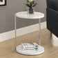 White Finish Laminate Metal Accent Table By Homeroots | Accent Tables | Modishstore - 5