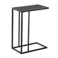 Black Metal Tempered Glass Accent Table By Homeroots - 333018 | Accent Tables | Modishstore