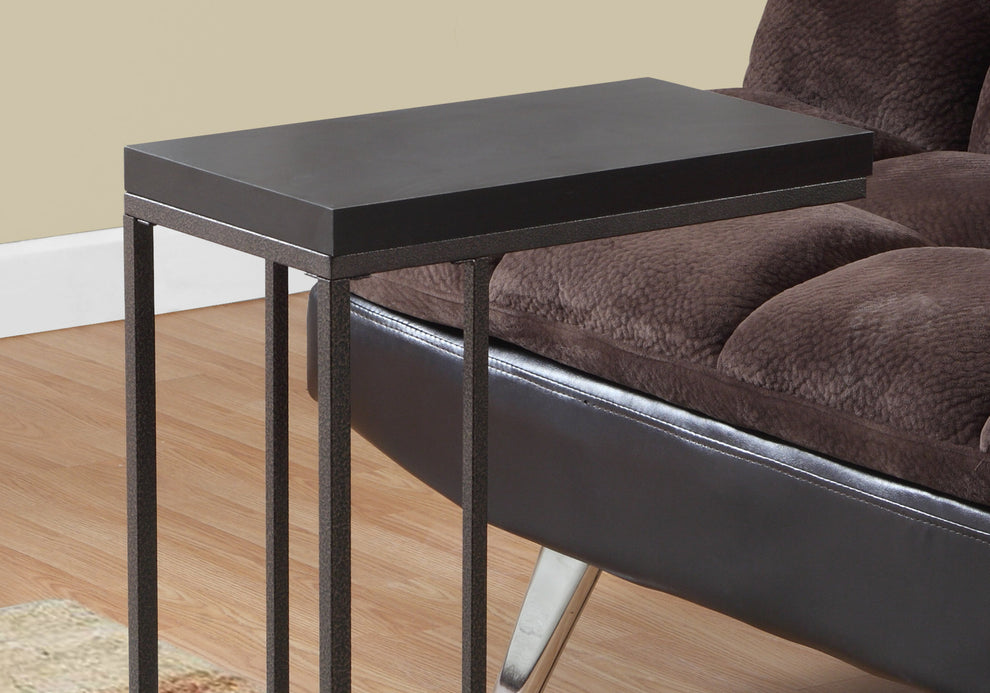 Cappuccino Particle Board Metal Accent Table By Homeroots - 333019 | Accent Tables | Modishstore - 2