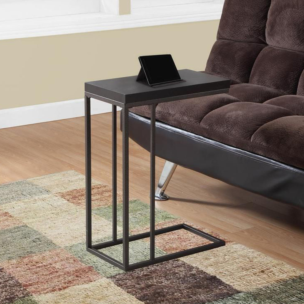 Cappuccino Particle Board Metal Accent Table By Homeroots - 333019 | Accent Tables | Modishstore - 5