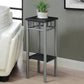 Black Silver Mdf Metal Accent Table By Homeroots | Accent Tables | Modishstore - 5