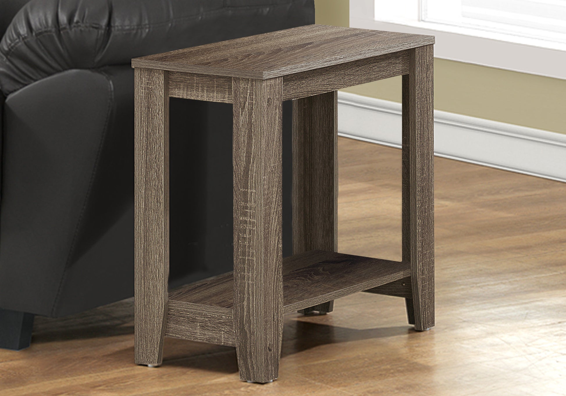 Dark Taupe Particle Board Laminate Accent Table By Homeroots | Accent Tables | Modishstore - 2