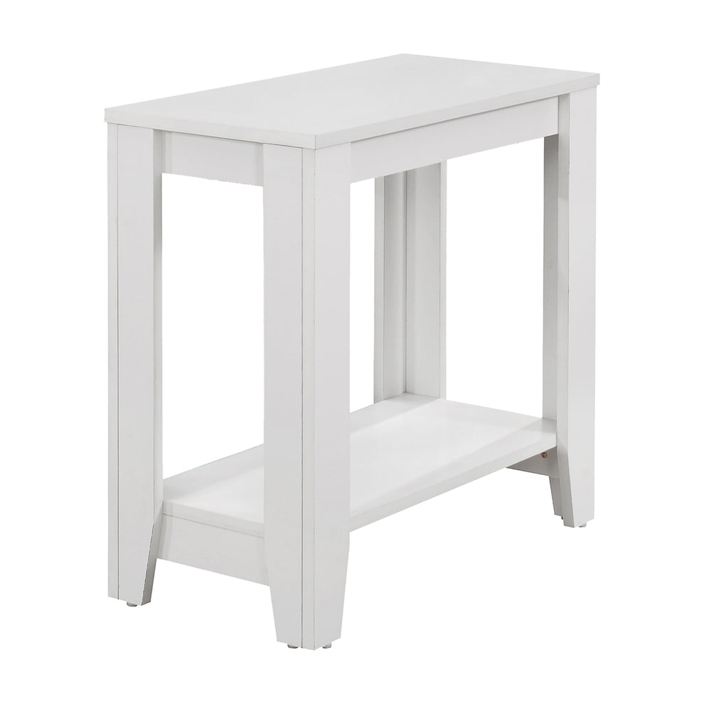 22" White End Table With Shelf By Homeroots | End Tables | Modishstore - 2