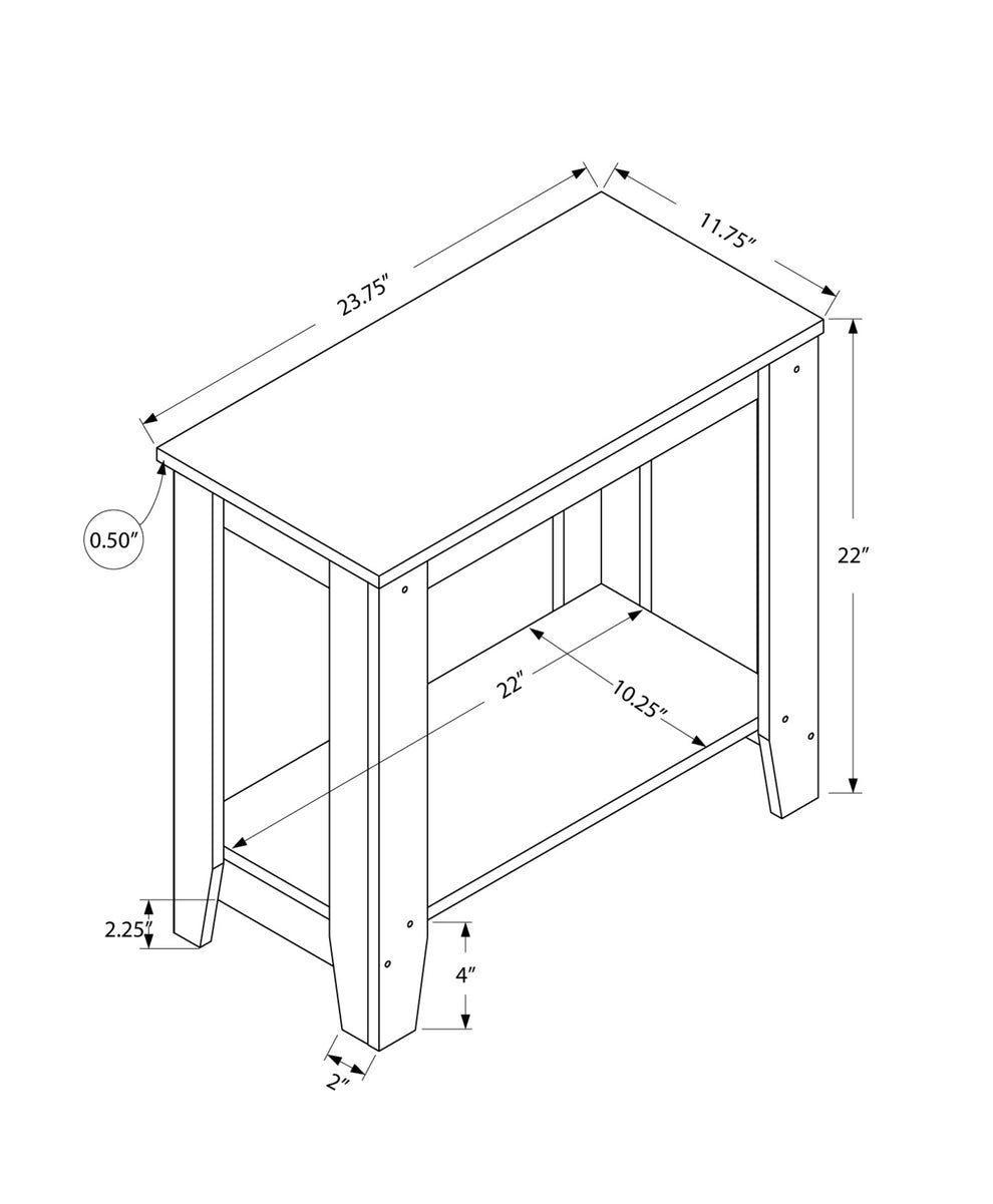 22" White End Table With Shelf By Homeroots | End Tables | Modishstore - 4
