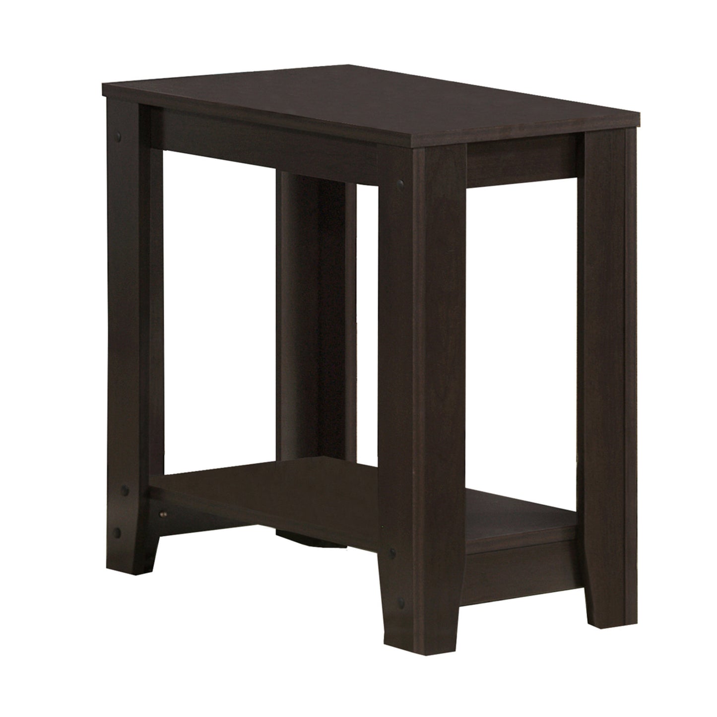 22" Dark Brown End Table With Shelf By Homeroots | End Tables | Modishstore - 2