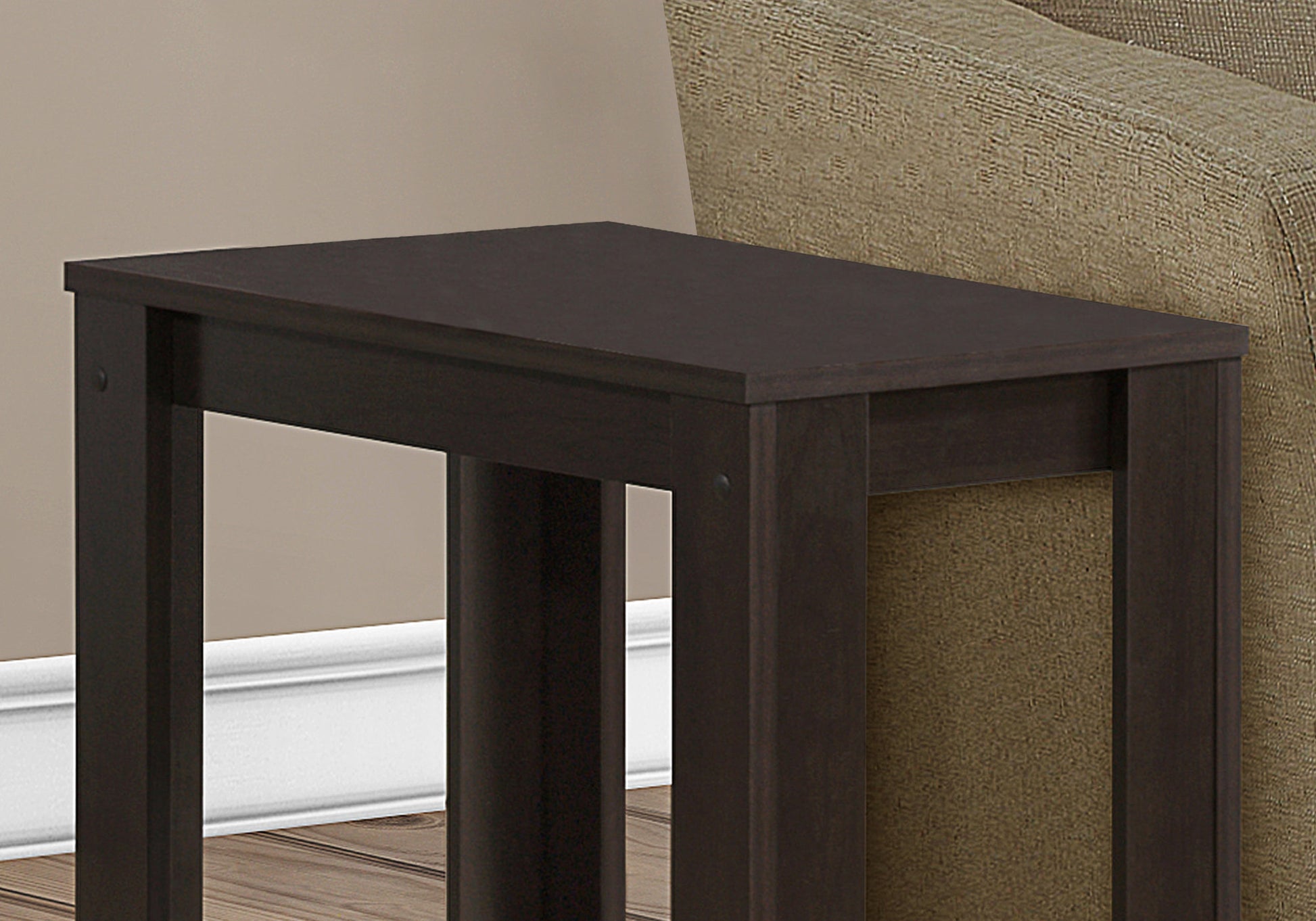 22" Dark Brown End Table With Shelf By Homeroots | End Tables | Modishstore - 3