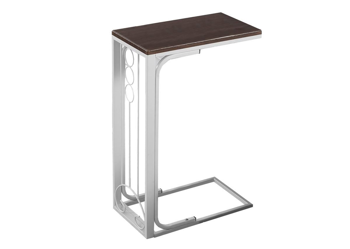 16" x 9" x 24.5" CherryWhite MDF Top and Metal Base Accent Table By Homeroots | Accent Tables | Modishstore