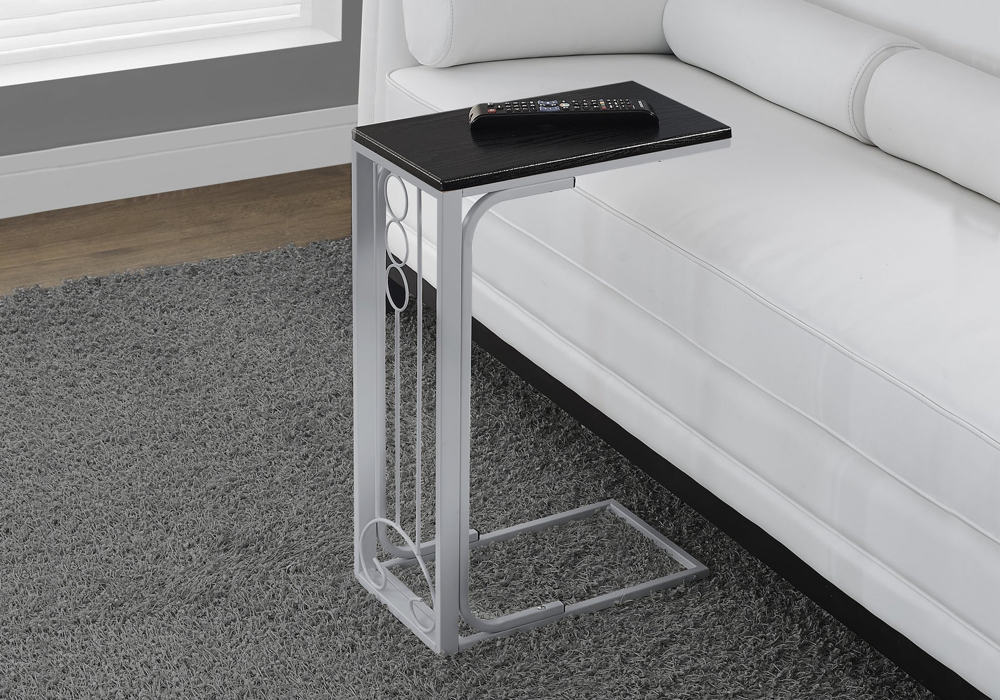 BlackSilver MDF and Metal Accent Table By Homeroots | Accent Tables | Modishstore - 2