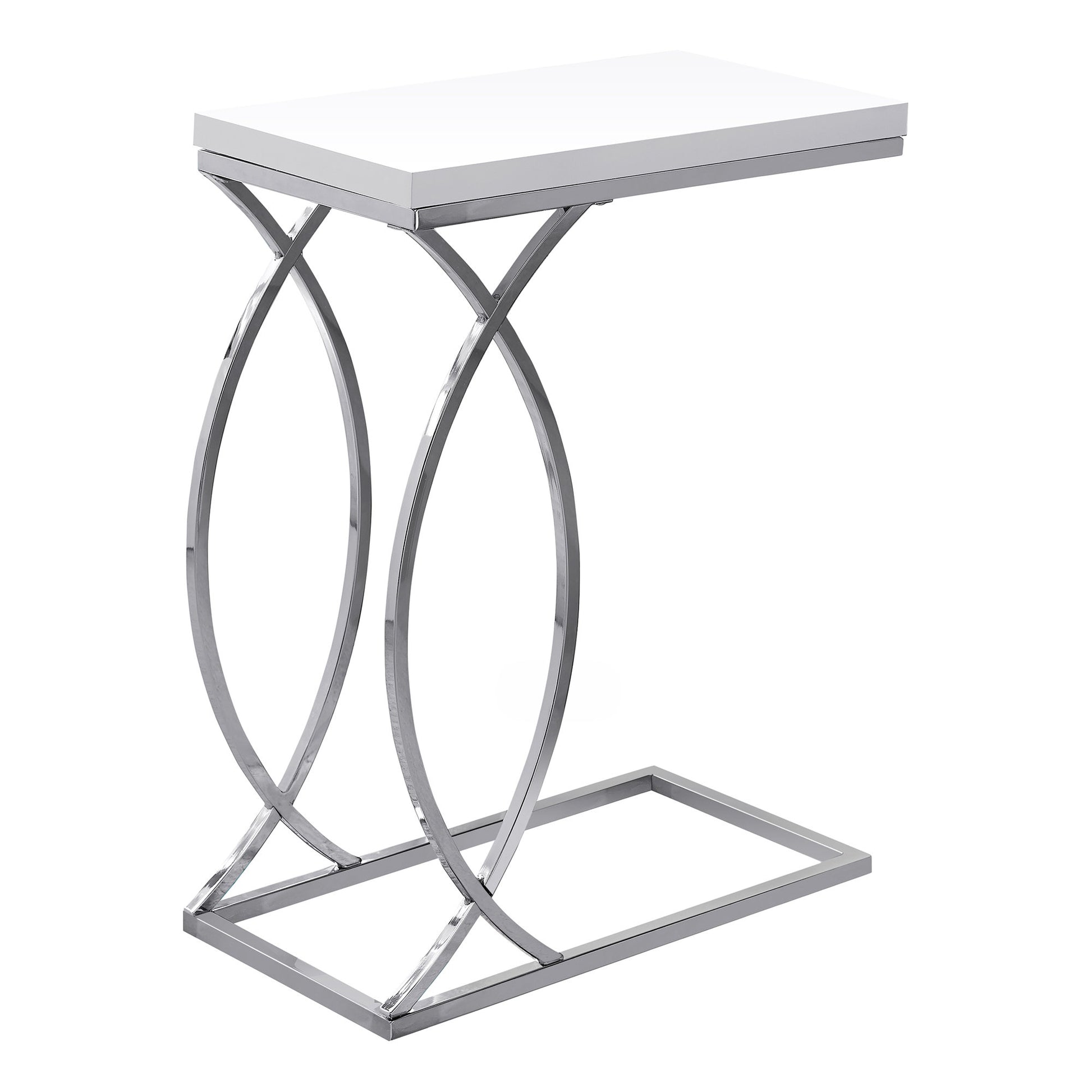 White Mdf Metal Accent Table By Homeroots | Accent Tables | Modishstore