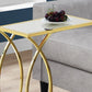 Gold Metal Glass Accent Table By Homeroots | Accent Tables | Modishstore - 2