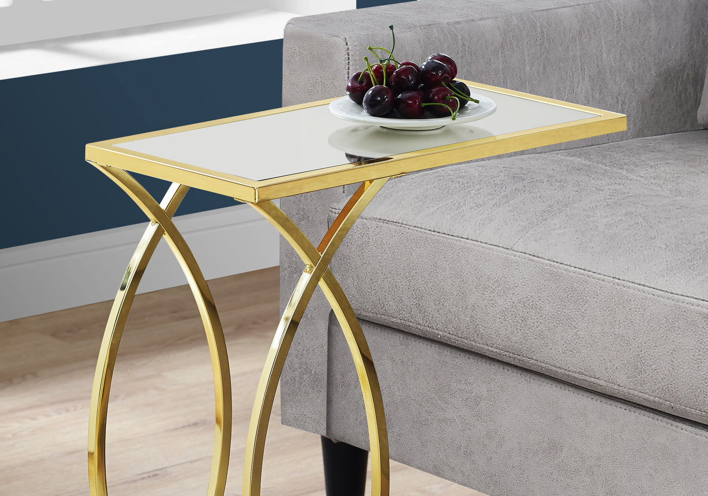 Gold Metal Glass Accent Table By Homeroots | Accent Tables | Modishstore - 2