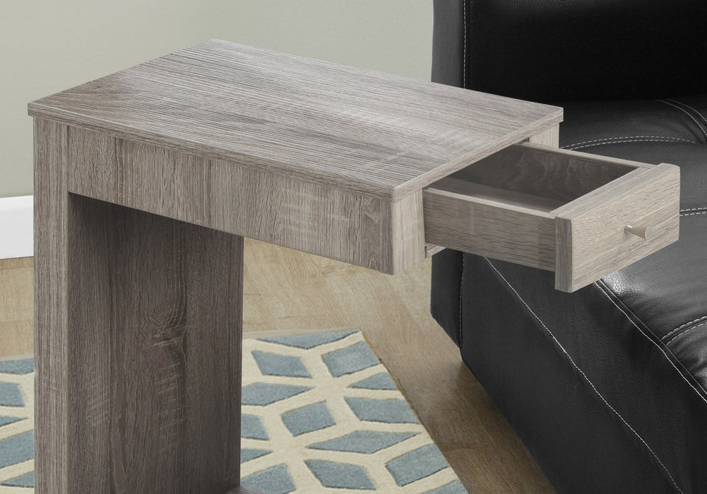 Dark Taupe Finish Hollow Core Accent Table By Homeroots | Accent Tables | Modishstore - 2