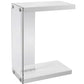 White Finish and Tempered Glass Accent Table By Homeroots | Accent Tables | Modishstore