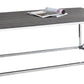 X Trestle Gray and Chrome Coffee Table By Homeroots | Coffee Tables | Modishstore