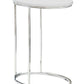 White Particle Board Metal Accent Table By Homeroots - 333122 | Accent Tables | Modishstore