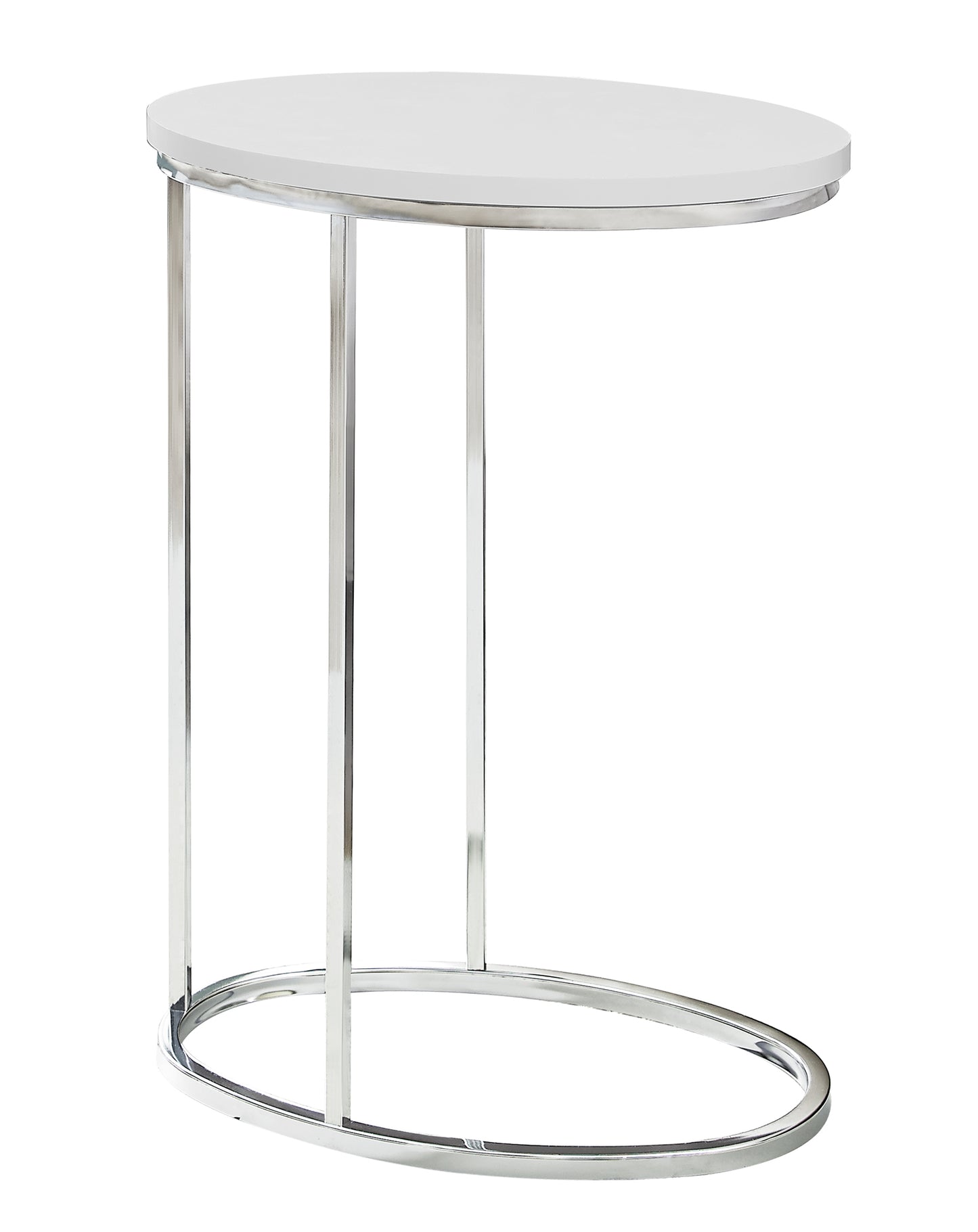 White Particle Board Metal Accent Table By Homeroots - 333122 | Accent Tables | Modishstore