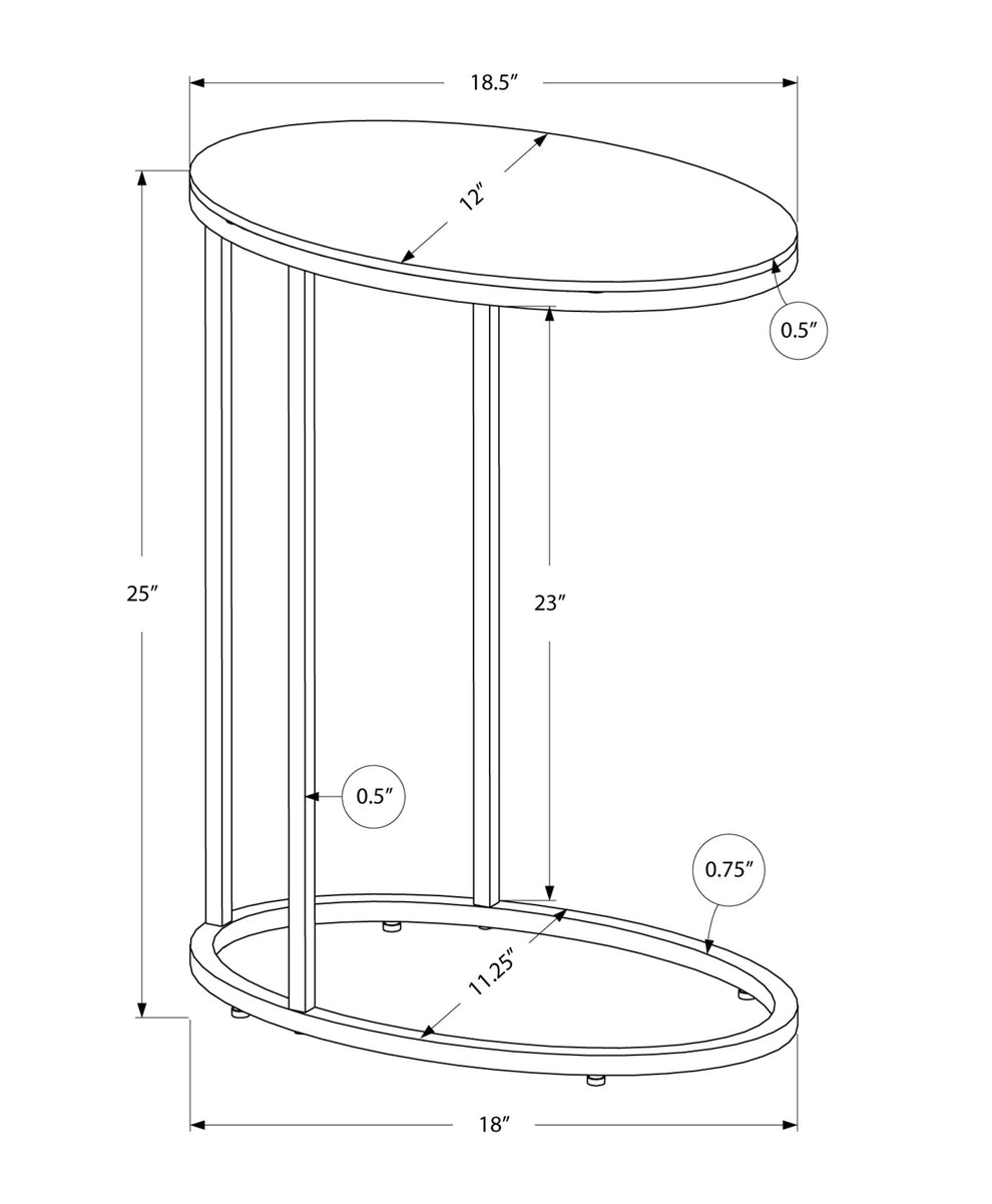 White Particle Board Metal Accent Table By Homeroots - 333122 | Accent Tables | Modishstore - 3
