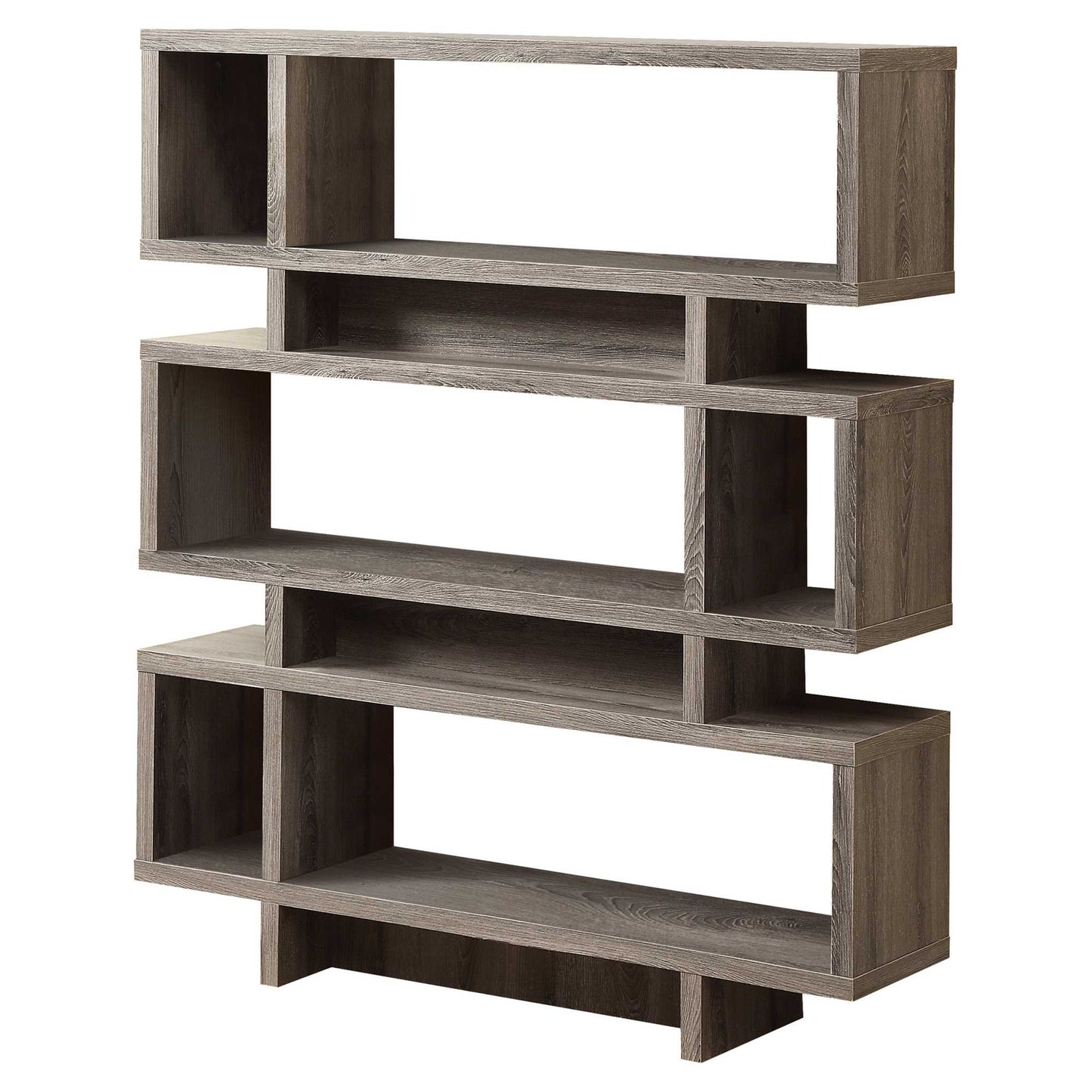 Dark Taupe Particle Board Hollow Core Bookcase By Homeroots | Bookcases | Modishstore