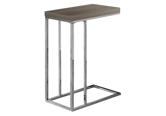 Dark Taupe Particle Board Metal Accent Table By Homeroots - 333125 | Accent Tables | Modishstore