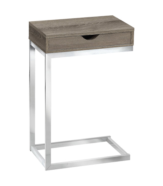 Dark Taupe Finish Metal Accent Table By Homeroots | Accent Tables | Modishstore