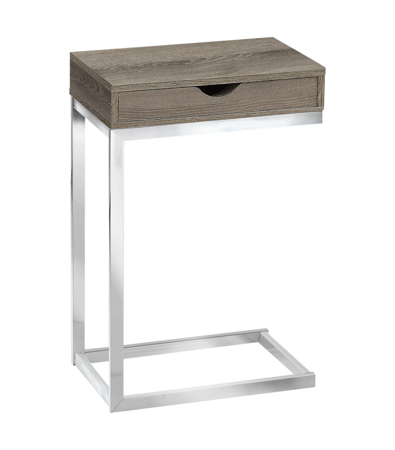 Dark Taupe Finish Metal Accent Table By Homeroots | Accent Tables | Modishstore