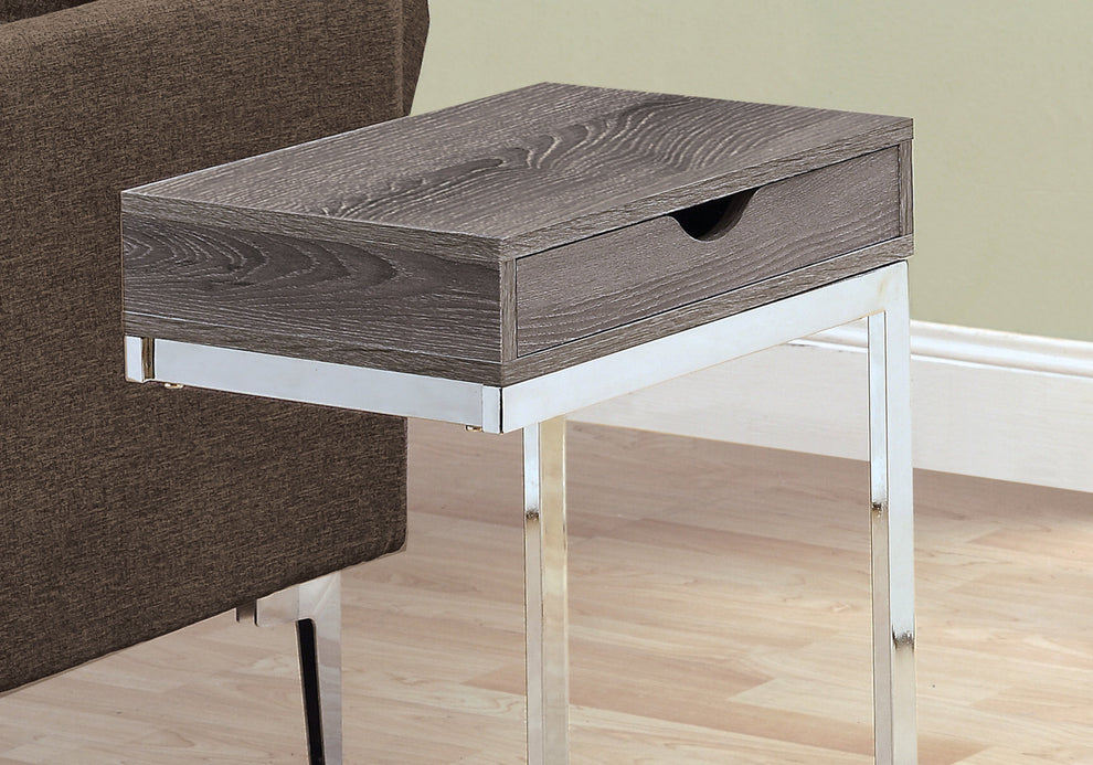 Dark Taupe Finish Metal Accent Table By Homeroots | Accent Tables | Modishstore - 2