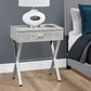 Grey Finish and Chrome Metal Accent Table By Homeroots - 333132 | Accent Tables | Modishstore - 2