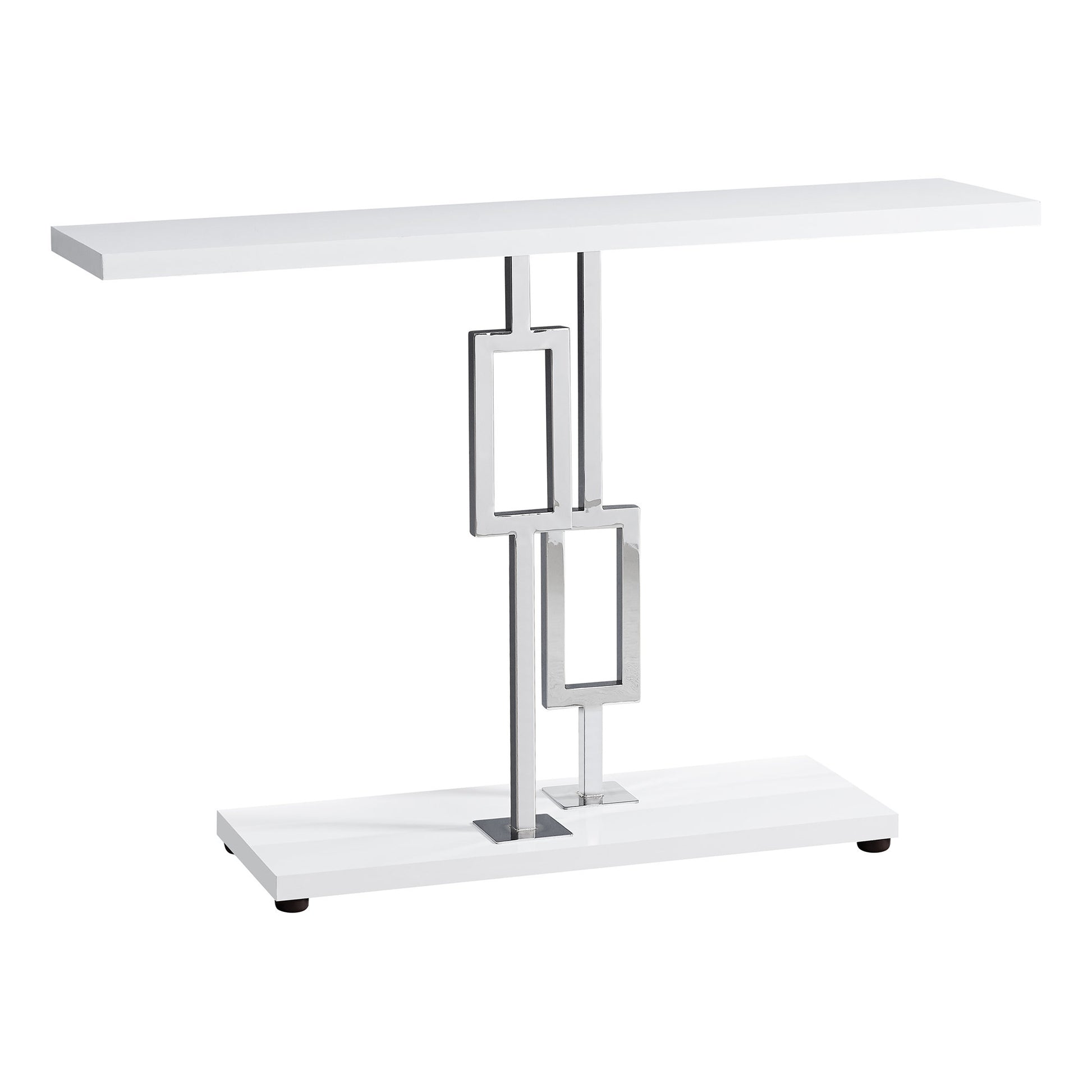 32" Particle Board and Chrome Metal Accent Table By Homeroots | Console Tables | Modishstore - 2