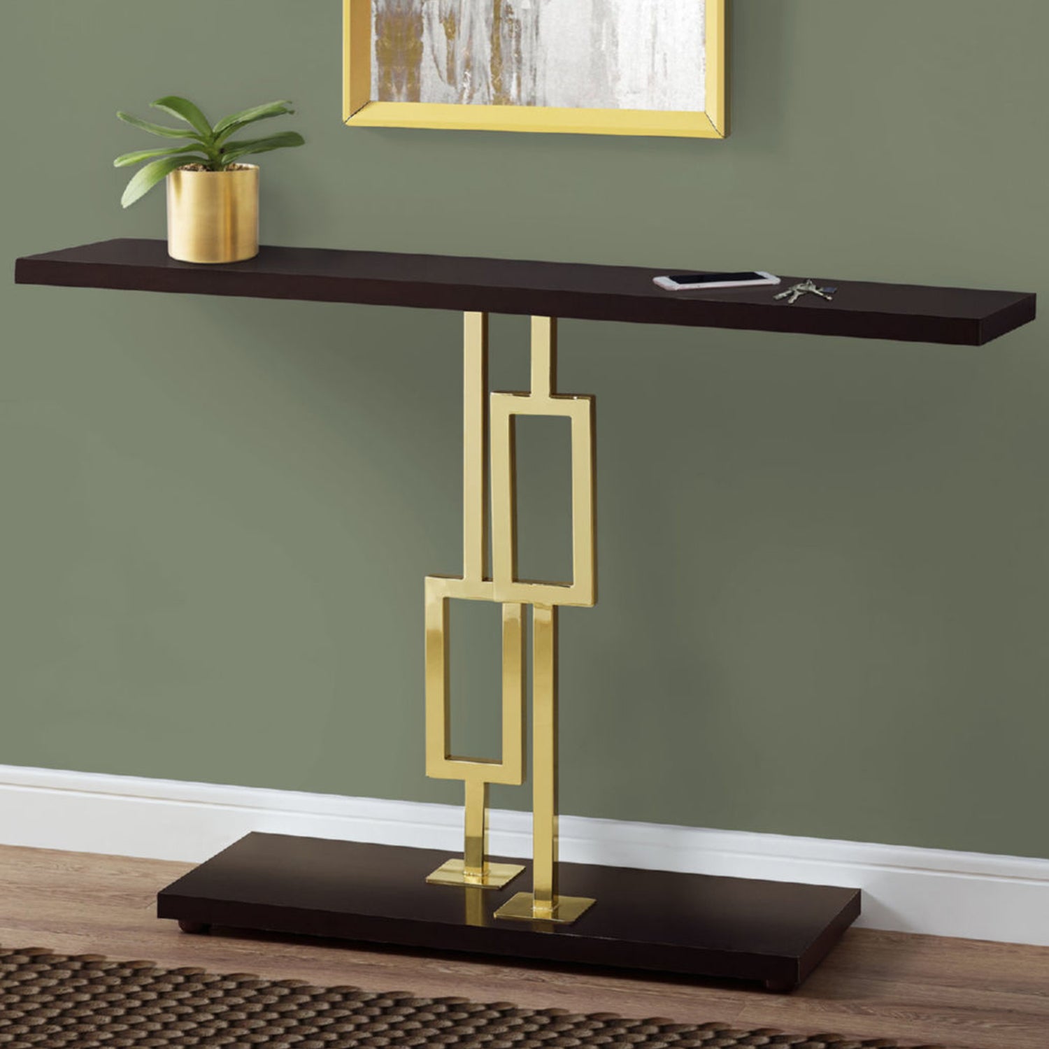 CappuccinoGold Metal Accent Table By Homeroots - 333137 | Accent Tables | Modishstore - 5