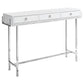 White Particle Board Metal Accent Table By Homeroots - 333154 | Console Tables | Modishstore