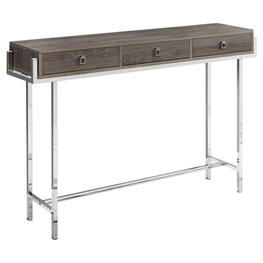 48" Taupe And Silver Console Table By Homeroots