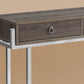 48" Taupe And Silver Console Table By Homeroots
